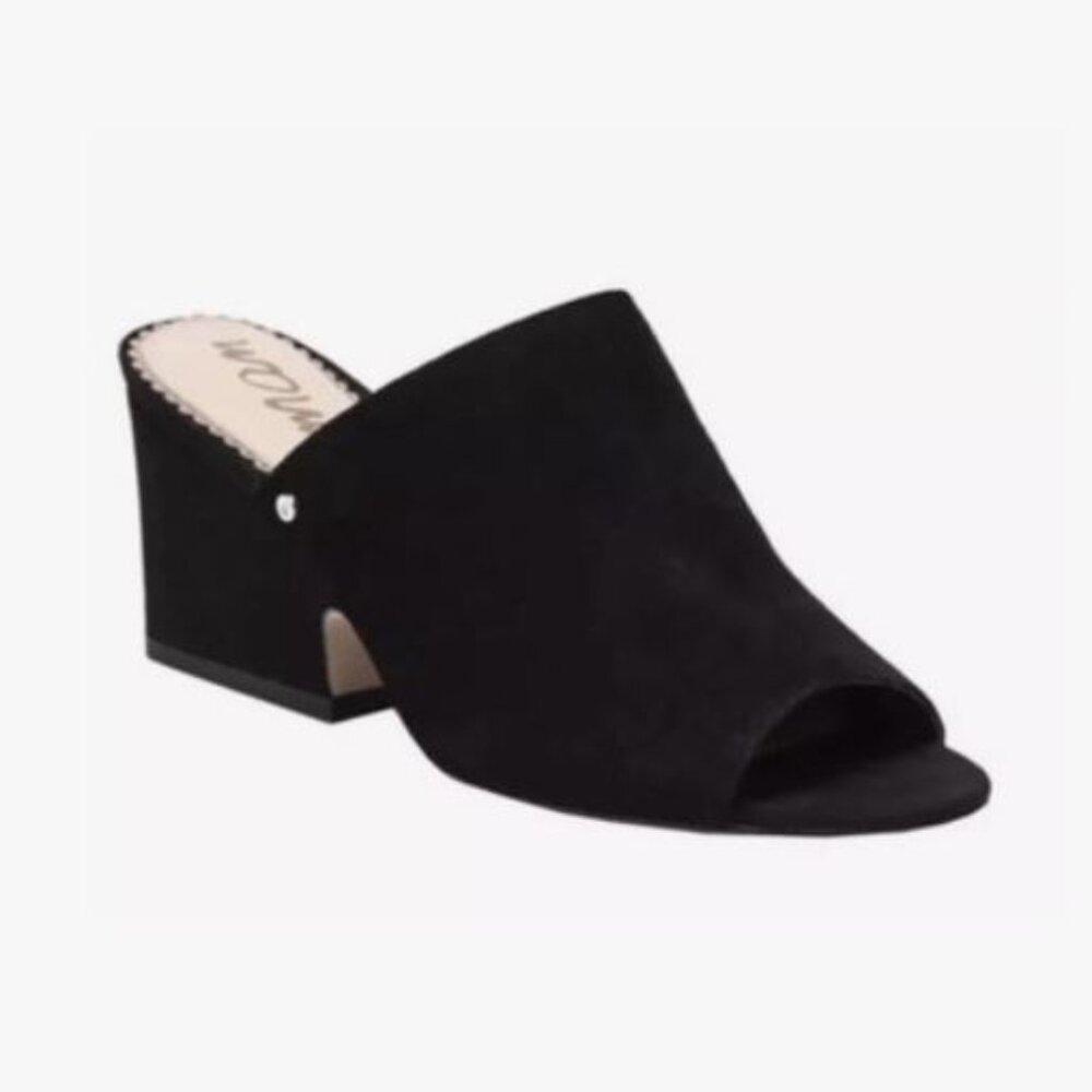 Sam Edelman Women's Rheta Wedge Sandals - Black Suede Size 10